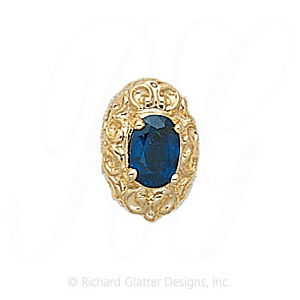 GS148 S - 14 Karat Gold Sapphire Slide 